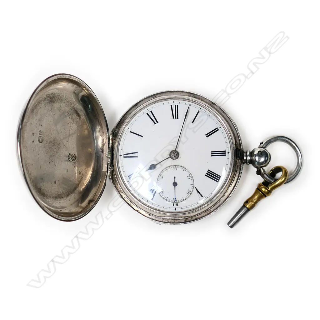 J H Lewisson Auckland 1864 silver pocket watch, Image 1++
